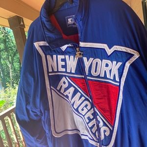 Vintage 90s Big Logo Starter Jacket NY Rangers